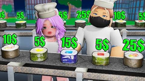 СТРОИМ СВОЙ ЯПОНСКИЙ РЕСТОРАН! Roblox 2 Player Sushi Tycoon