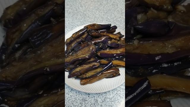 БАКЛАЖАНЫ В СОЕВОМ СОУСЕ. eggplant salad shorts