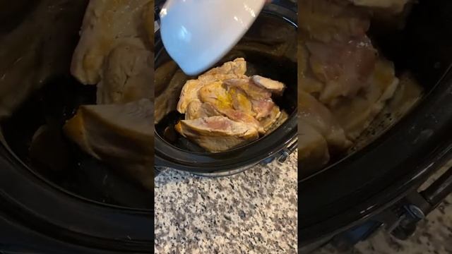 Shredded Lemon Chicken in the Crockpot #shorts