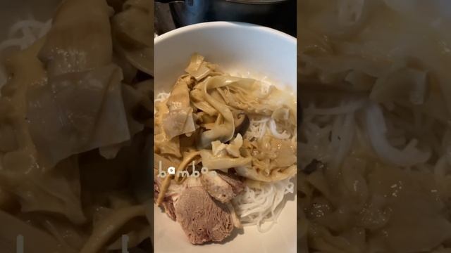 Vermicelli duck bamboo shoots vietnamese specialty noodle soup #shorts