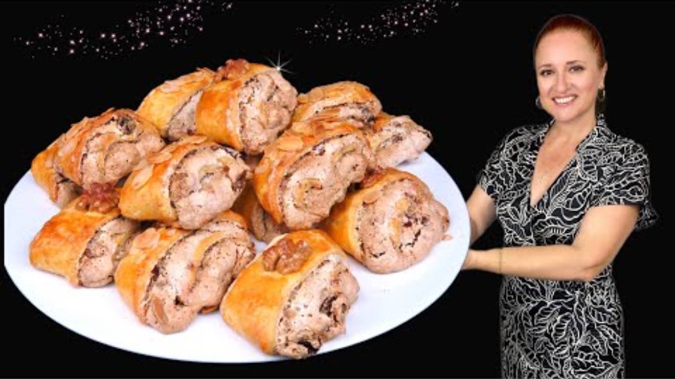 Пахлава рулет с орехами и изюмом Печенье с начинкой Восточные сладости выпечка к чаю