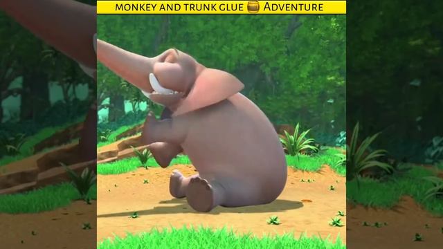 Monkey and Trunk's Quest for Hidden Treasures#shorts