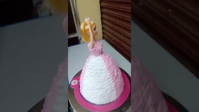 Princess doll cake Simple Barbie Cake designs for birthday girl #sorts #youtubeshorts #sortfeed