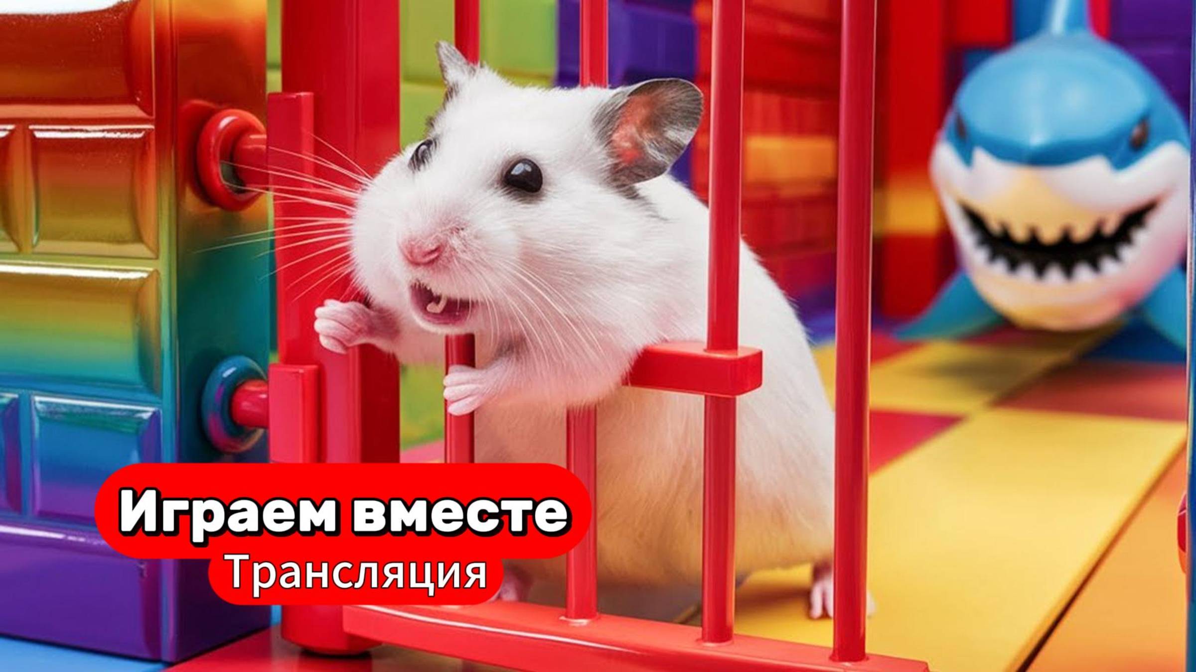 Хомяк выбирается из тюрьмы для умных животных 🐹 Трансляция для детей