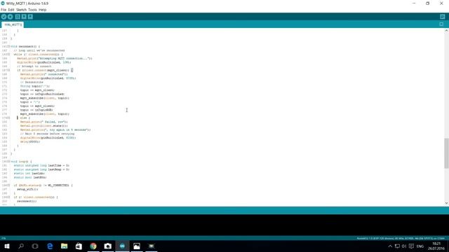 WittyCloud ESP8266 MQTT Demo