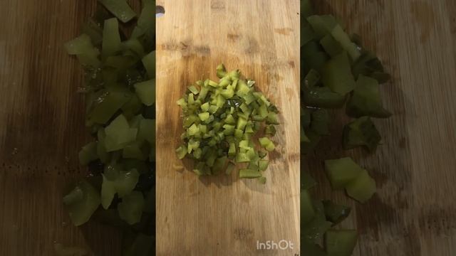 Салат с белой фасолью и огурчиками #shorts #galinapodleskikh