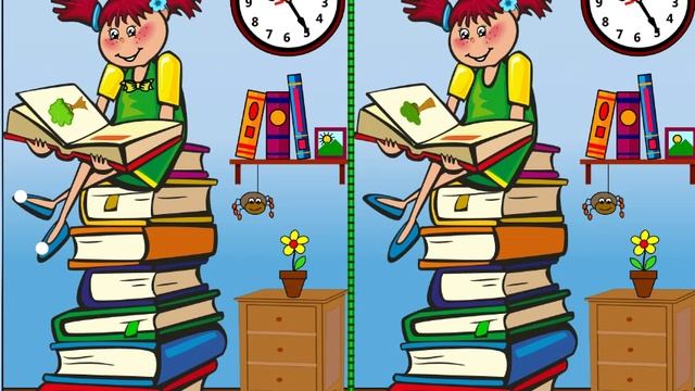 Игра найти отличия на картинках  забавная библиотека