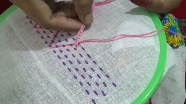 HAND STITCH : BEAUTIFUL BORDER DESIGN FOR YOUR CLOTH : YouTube