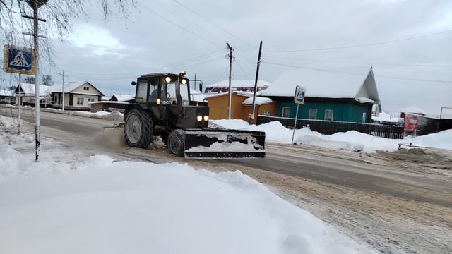 очистка дорог от снега 48 часть