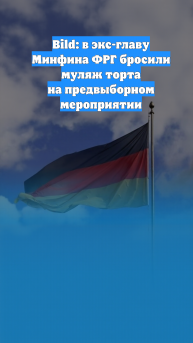 Bild: в экс-главу Минфина ФРГ бросили муляж торта на предвыборном мероприятии