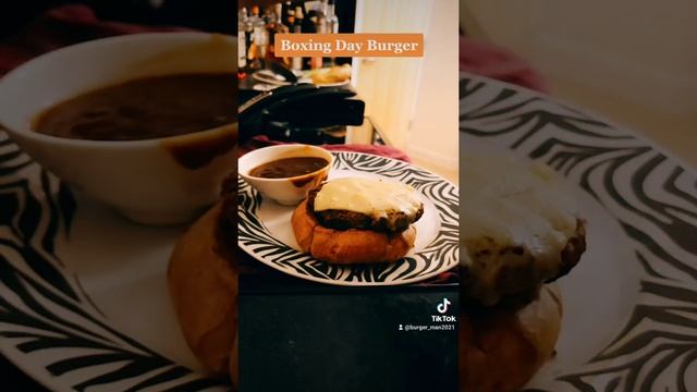 Boxing Day Burger. #boxingday #burger #yorkshirepudding #beef #homemade #homecooking #cheeseburger