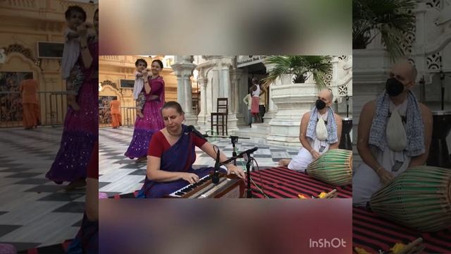 Gauri dd _ Bhima Karma mridang_ World Holy name week festival. Vrindavan 2020