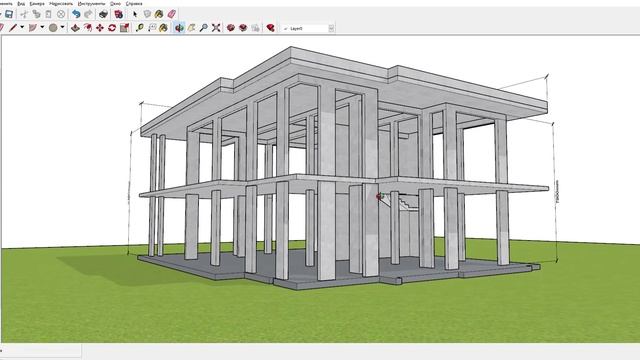 Построение 3D модели - монолитного каркаса дома, по проекту КР от заказчика