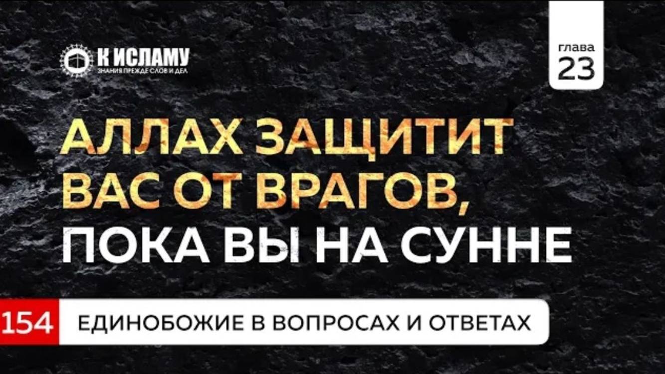 Вопрос 154. Аллах защитит вас от врагов, пока вы будете на Сунне  Ринат Абу Мухаммад