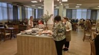 Шведский стол в санатории "Знание" Buffet in the sanatorium "Znanie"