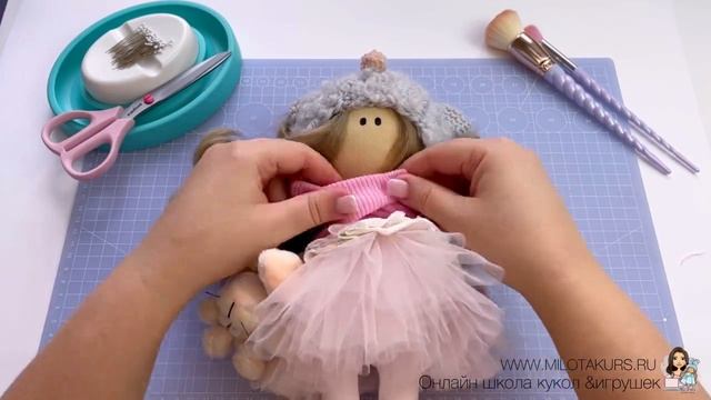 Снуд с узелком своими руками _ DIY Doll’s snood