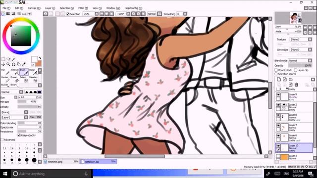 A Poet and his Butterscotch Queen ❤ [Paint Tool Sai]