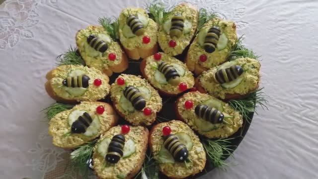 Бутерброды "Пчелка" Красивая Вкусная Намазка