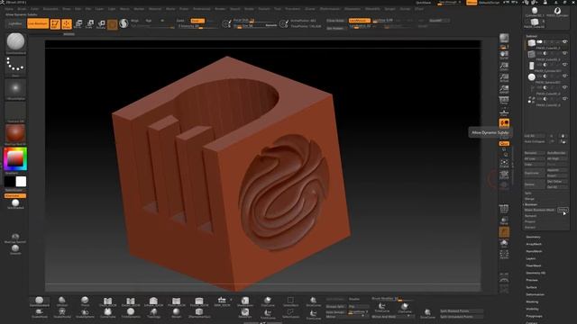 Zbrush. Lesson 18. Live Boolean (2)