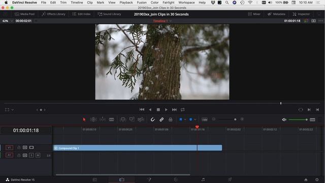 Join Clips in Davinci Resolve in 30 Seconds - Tutorial