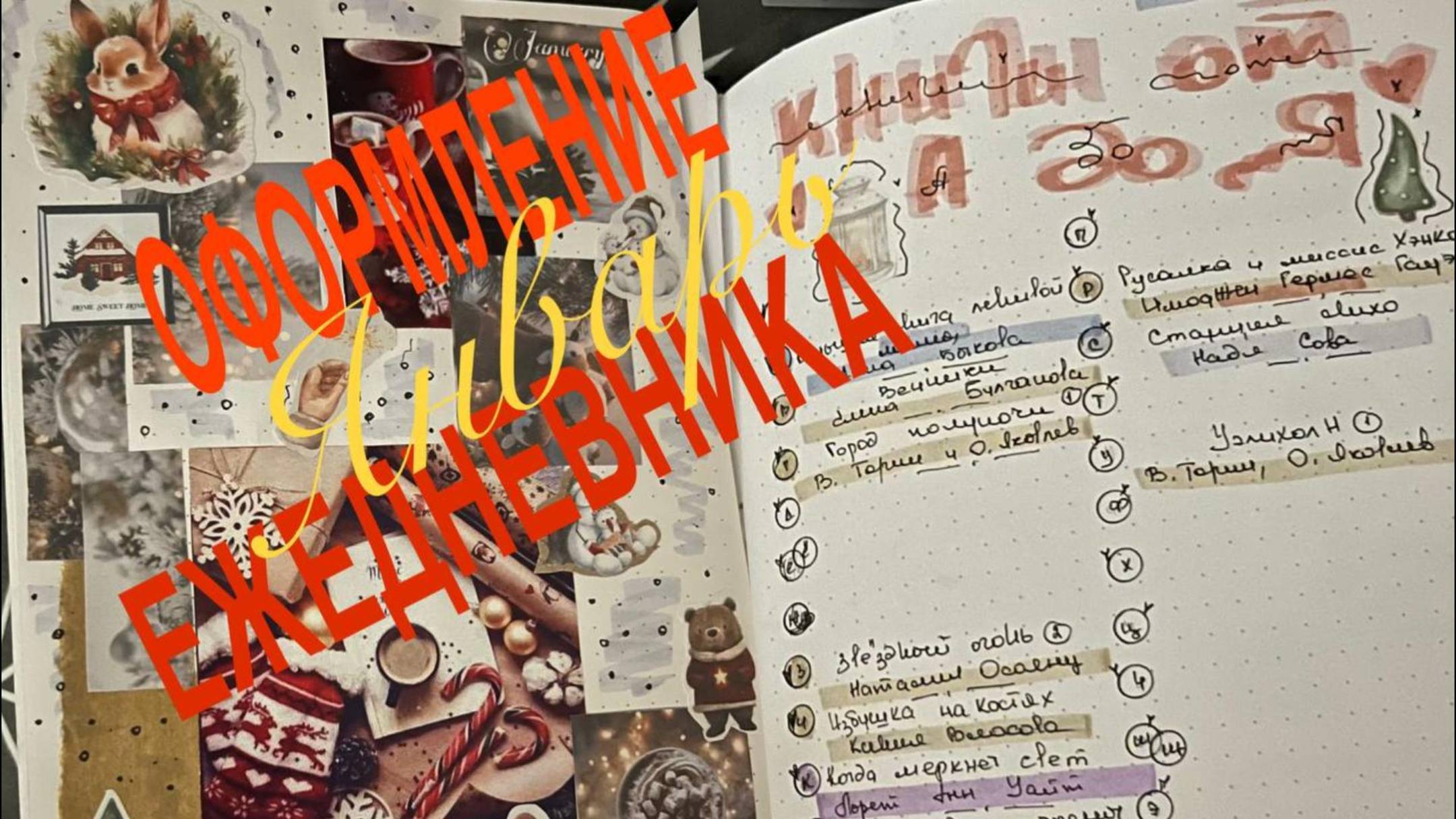 BULLET JOURNAL ЯНВАРЬ 🎄🌨️ 2025 Оформление ежедневника + книжные планы