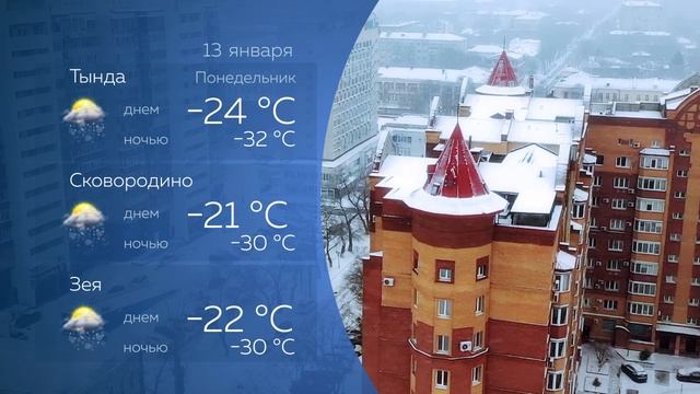 Прогноз погоды на 13.01.2025