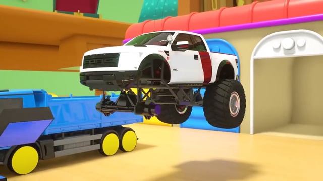 Wheels on the Bus - Car Garage Adventure Baby Nursery Rhymes & Kids Songs
