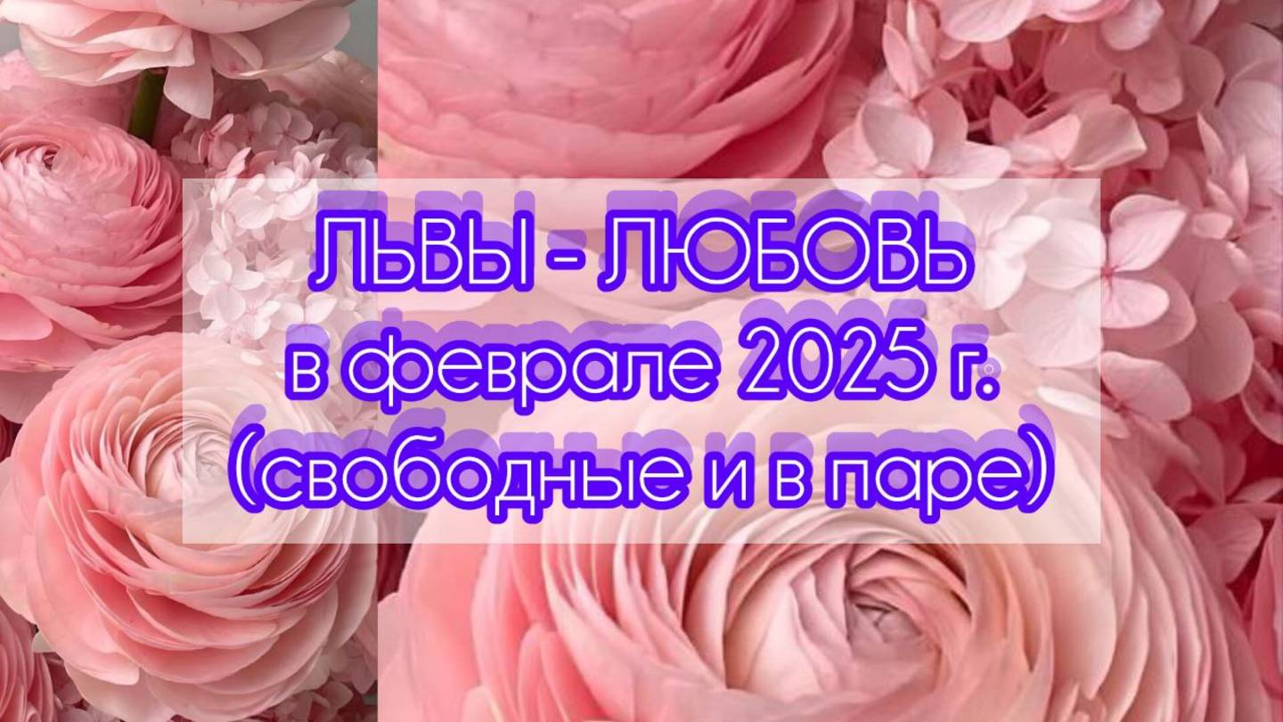 ЛЬВЫ - ЛЮБОВЬ в феврале 25г. (одинокие и в паре).