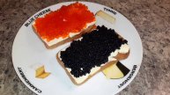 ПП завтрак! Бутерброд икрой и маслом.