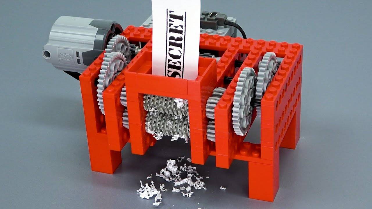 Shredding Paper with Lego Gears