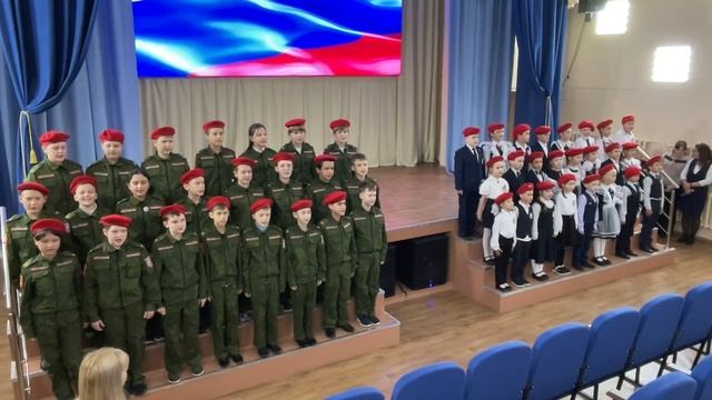В нашей школе, в этот славный день, состоялось посвящение в кадеты учащихся 1а и 5а классов!