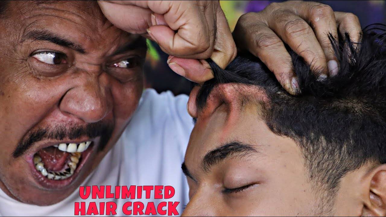 Unlimited Hair Cracking by Asim Barber ｜ Head Massage & Scalp Scratching ｜ Neck Cracking ｜ ASMR