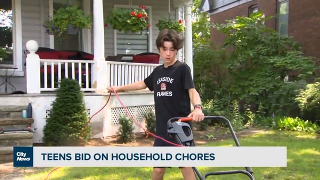 Teens are bidding on household chores