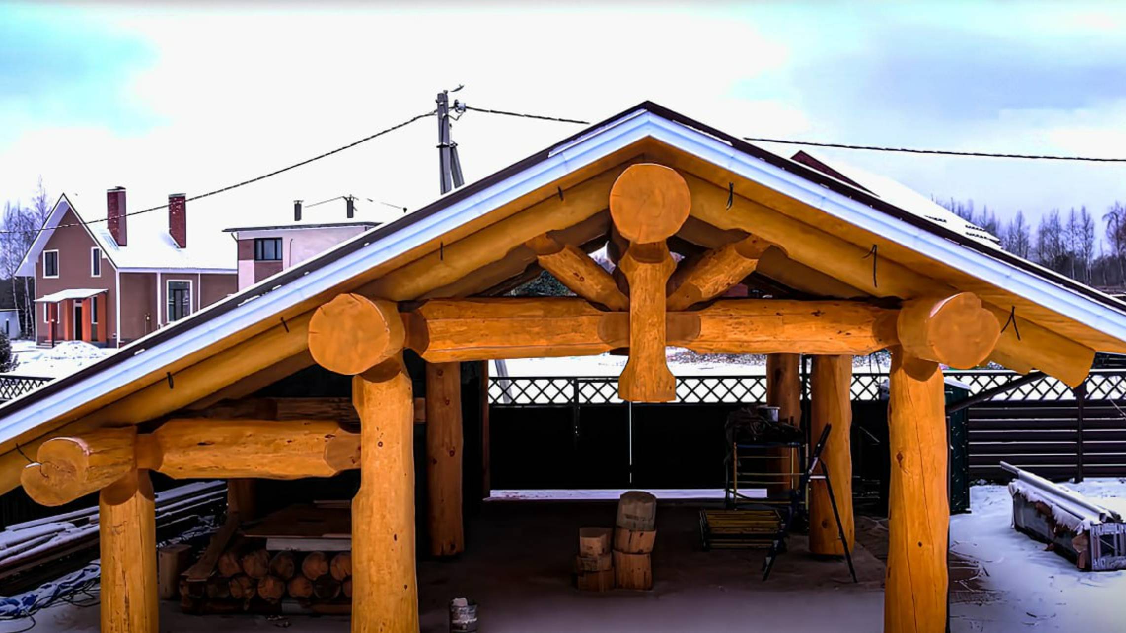 Навес беседка post beam