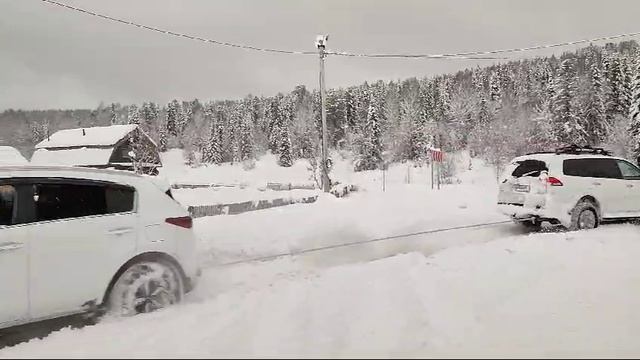 Динамическая стропа - выдергиваем из снежного плена