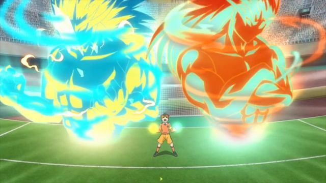 Bison Horn Vs Fuujin Raijin-Inazuma Eleven Orion no Kokuin