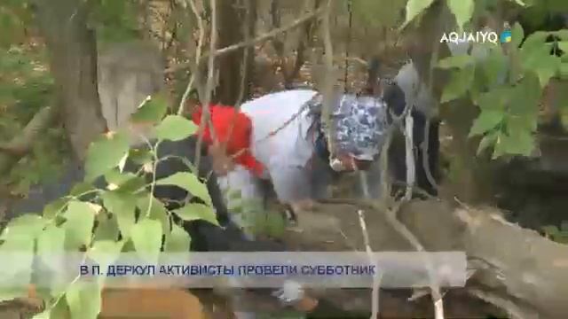 В П. ДЕРКУЛ АКТИВИСТЫ ПРОВЕЛИ СУББОТНИК