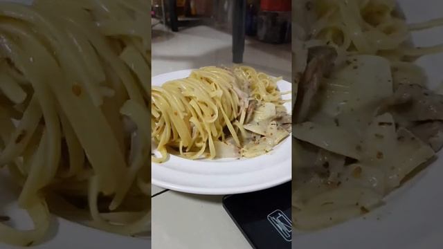 Linguine Aglio Olio With Pork Bacon #shorts #panlasangpinoy #pasta