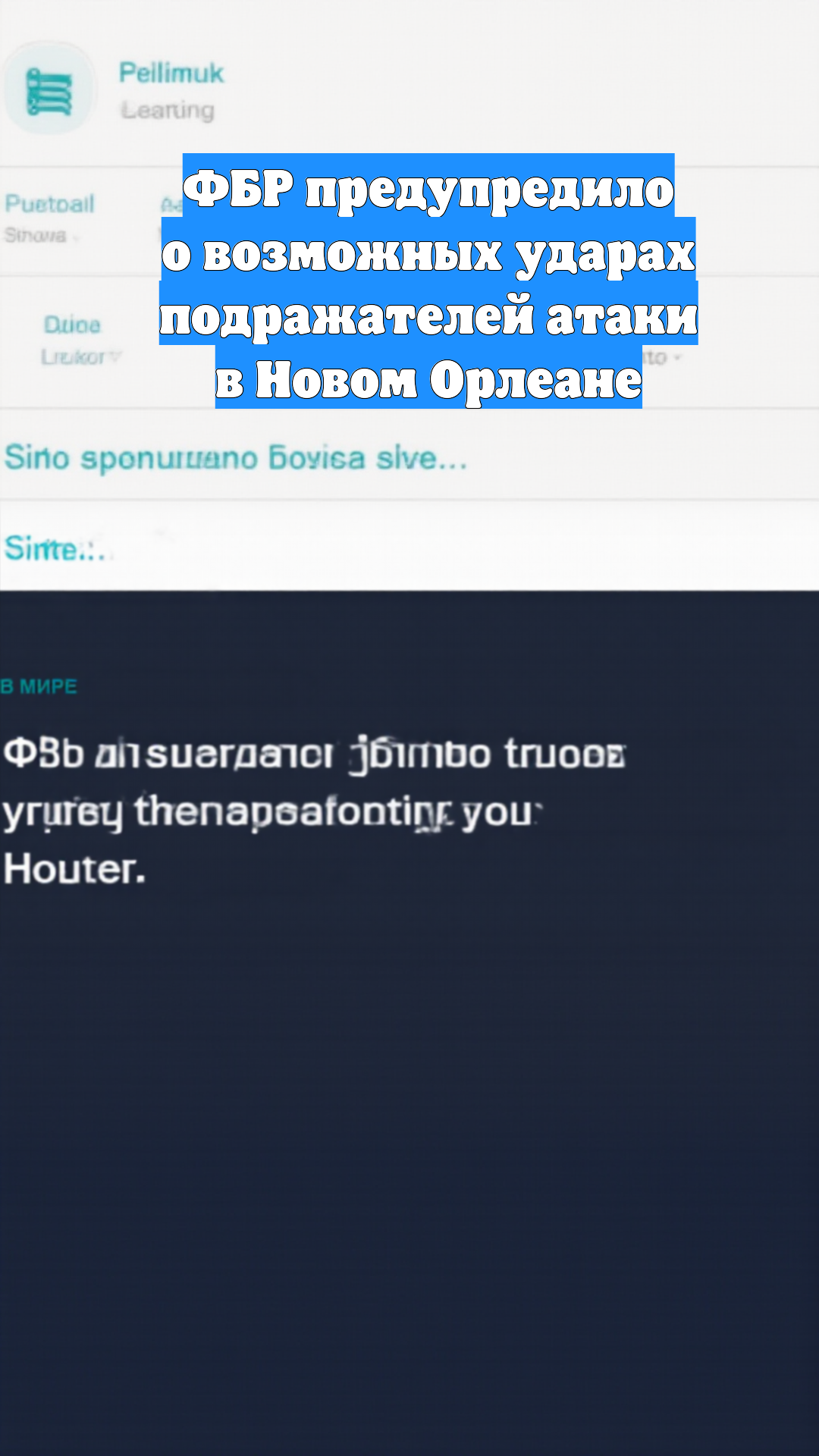 ФБР предупредило о возможных ударах подражателей атаки в Новом Орлеане