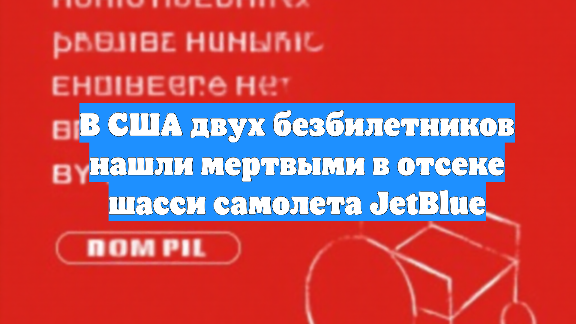 В США двух безбилетников нашли мертвыми в отсеке шасси самолета JetBlue