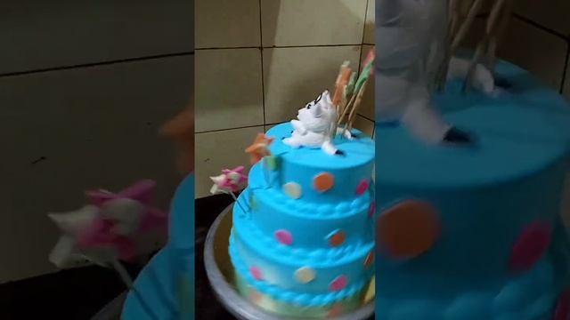 🧸Teddy And ⭐Star 3 Step Cake🎂 Design #shorts #viral #youtubeshorts #video #trending @CakeNKitchen