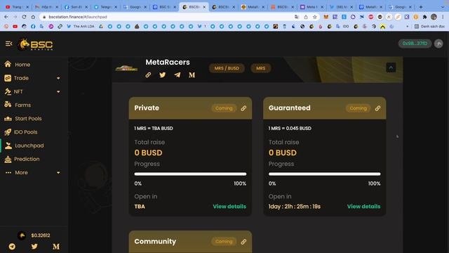 IDO : Tranh vé mua IDO token MRS (MetaRacers) trên BSCStation (kèo X5 - X15)