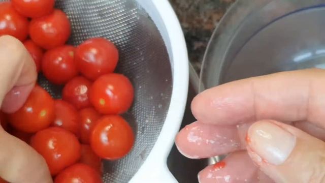 Tomates cerise marinées sans peau, 방울토마토와 모짜렐라, sotopom kfood