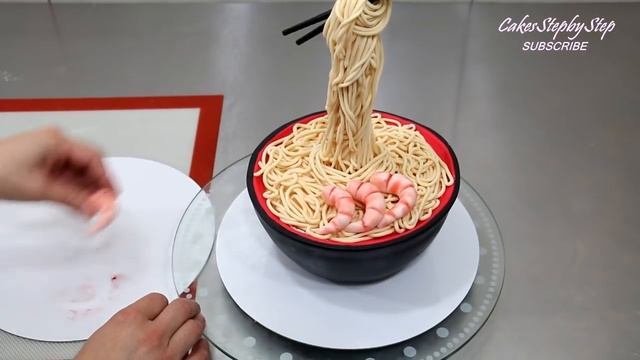 ANTI GRAVITY Ramen Cake - How To Make | FOOD SHAPED CAKE