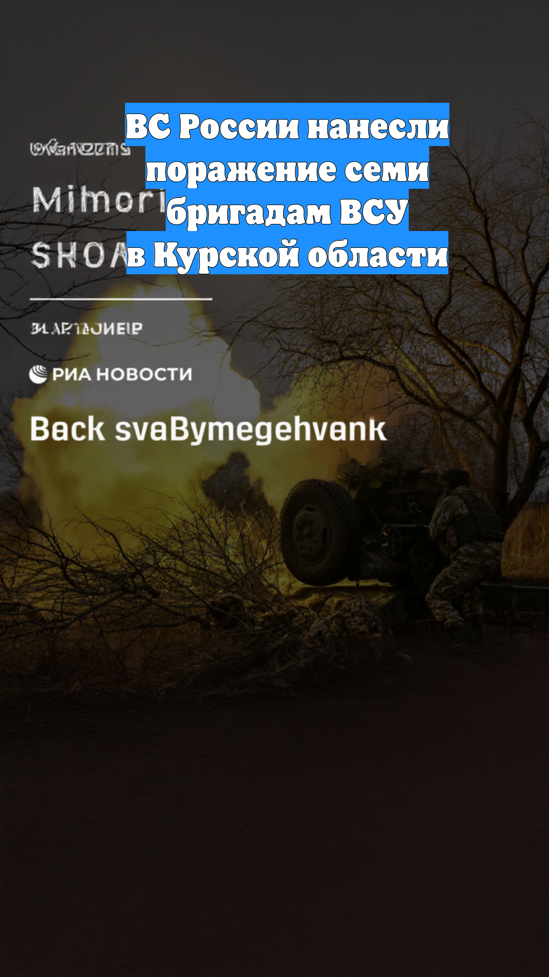 ВС России нанесли поражение семи бригадам ВСУ в Курской области