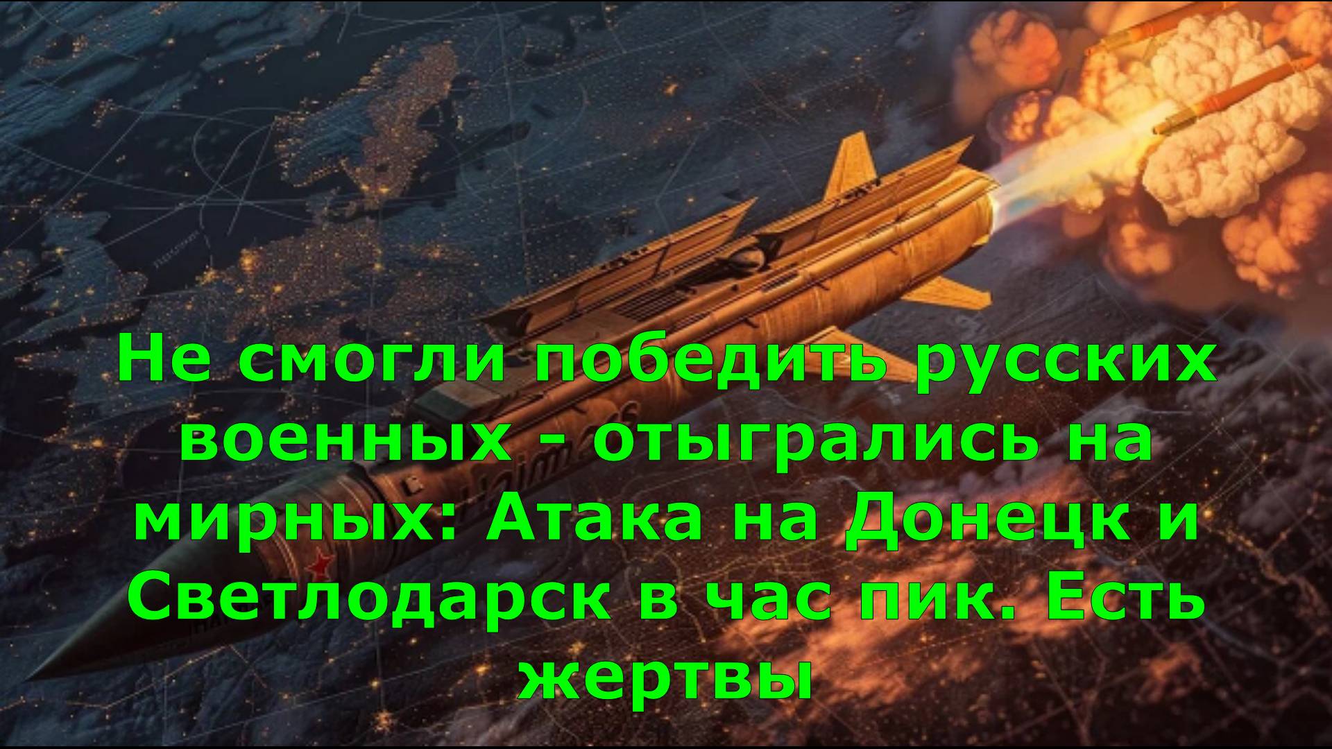 Не смогли победить русских военных - отыгрались на мирных: Атака на Донецк и Светлодарск в час пик.