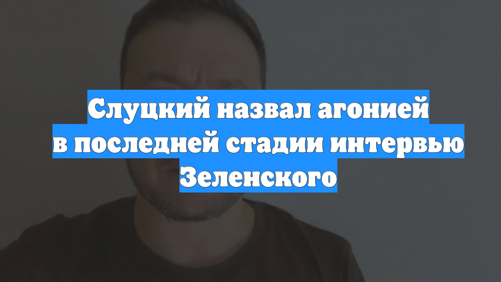 Слуцкий назвал агонией в последней стадии интервью Зеленского