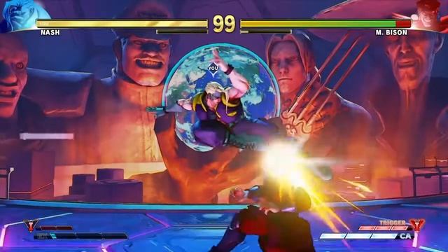 Street Fighter 5 Nash Vs Bison Round 2 (No Commentary)