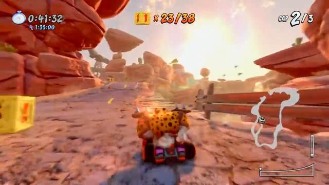 Gameplay Desafio Relíquia Dingo Canyon | Lost Ruins Area | Crash Team Racing Nitro Fueled