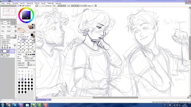 PJO trio [using SAI and Procreate]